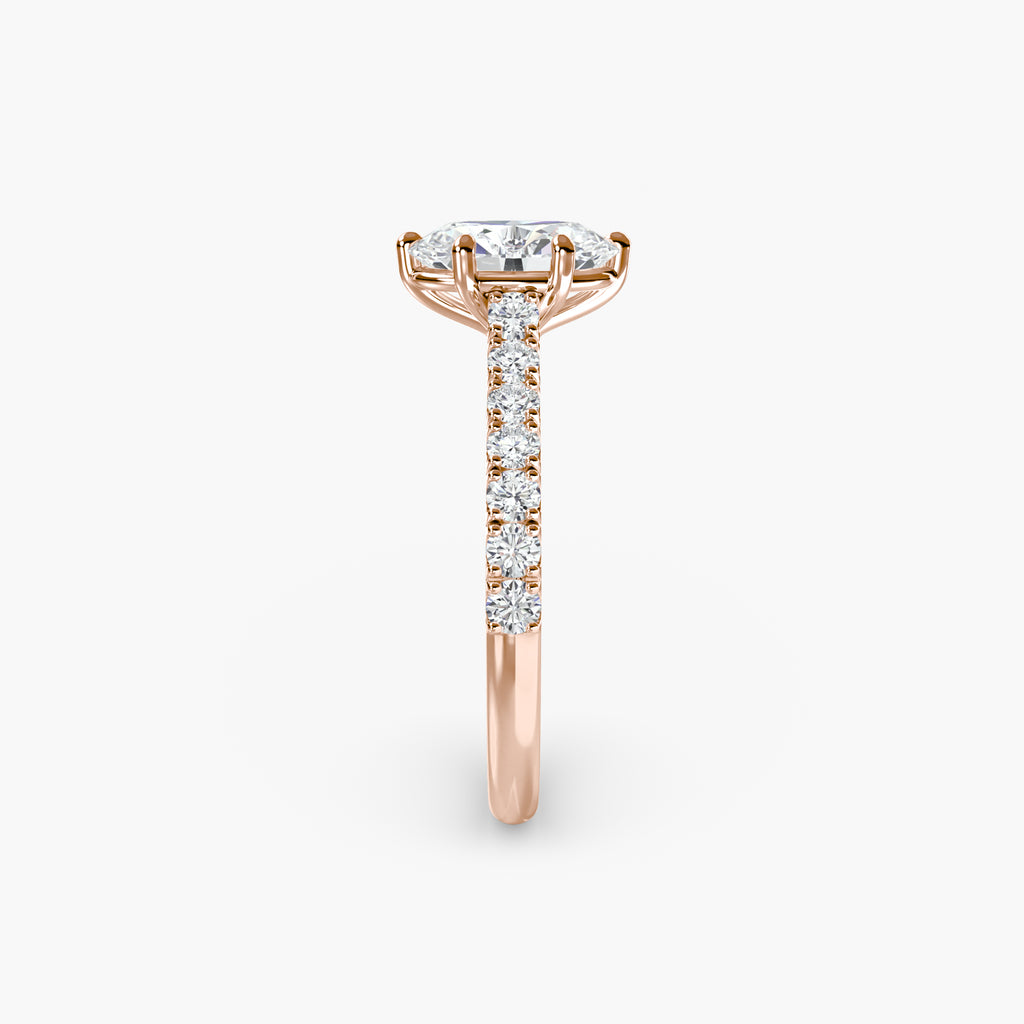 Caterina Solitaire Diamond Ring with Side Stones