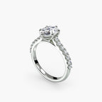 Caterina Solitaire Diamond Ring with Side Stones