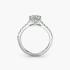 Caterina Solitaire Diamond Ring with Side Stones