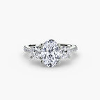 Three-Stone with Pavé Band