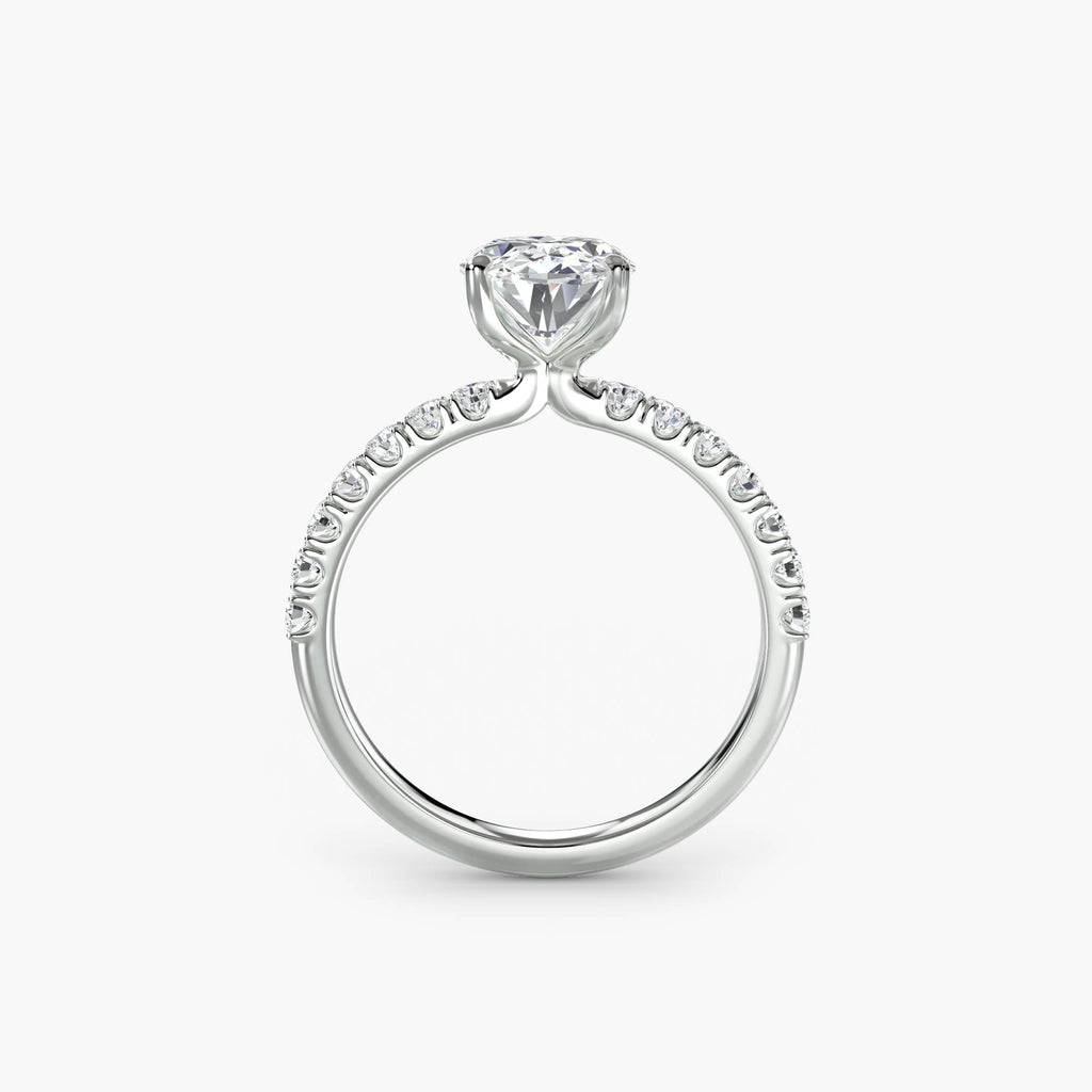 Emilia Solitaire Diamond Ring with Side Stones