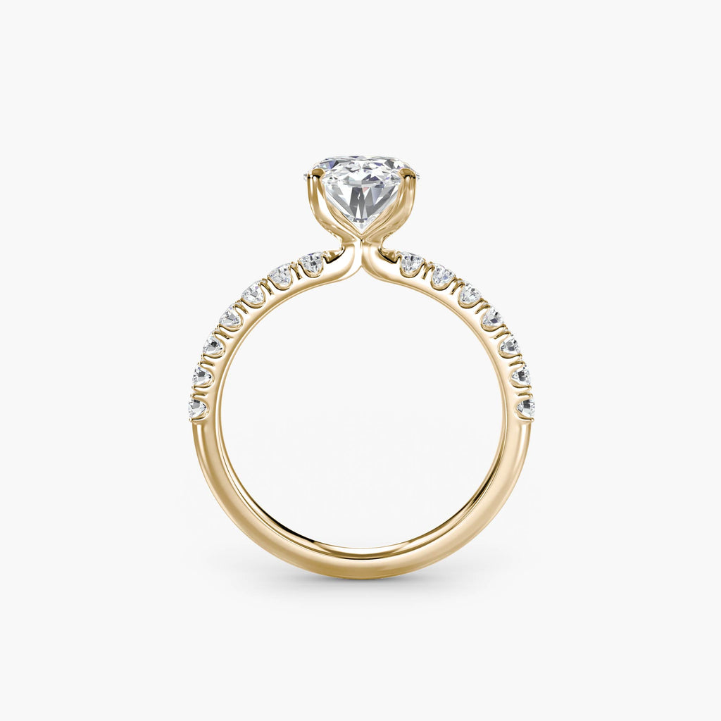 Emilia Solitaire Diamond Ring with Side Stones