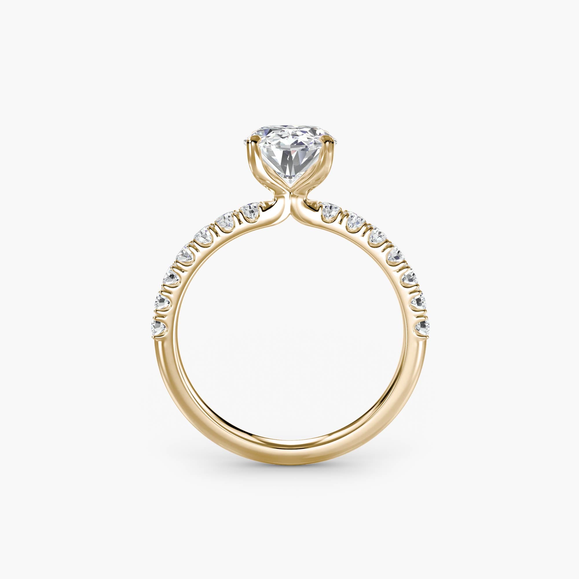 Emilia Solitaire Diamond Ring with Side Stones