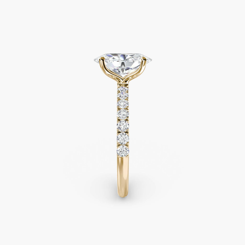 Emilia Solitaire Diamond Ring with Side Stones
