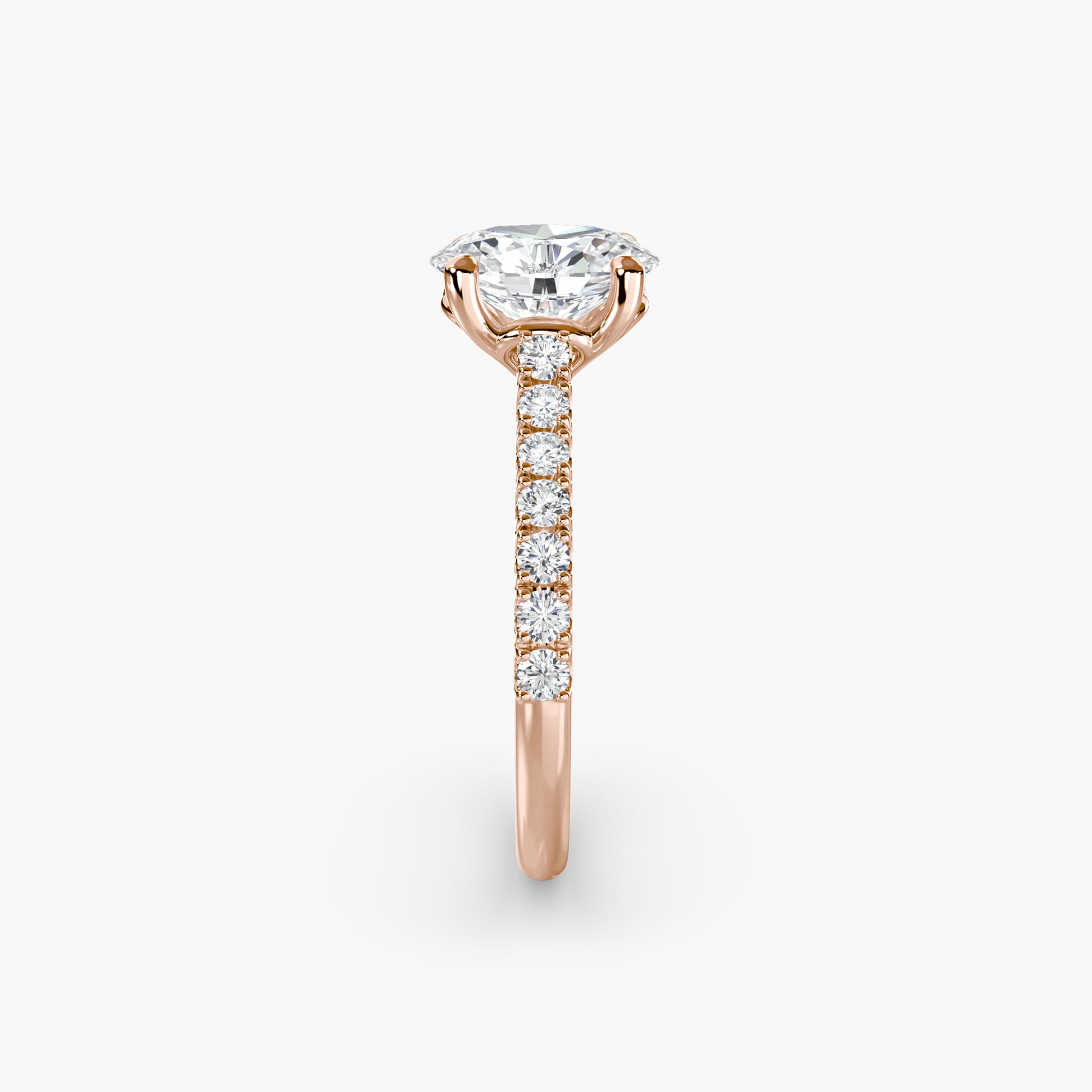 Adelina Solitaire Diamond Ring with Side Stones
