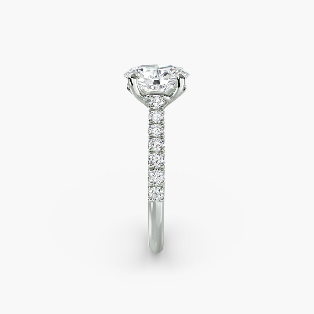Adelina Solitaire Diamond Ring with Side Stones