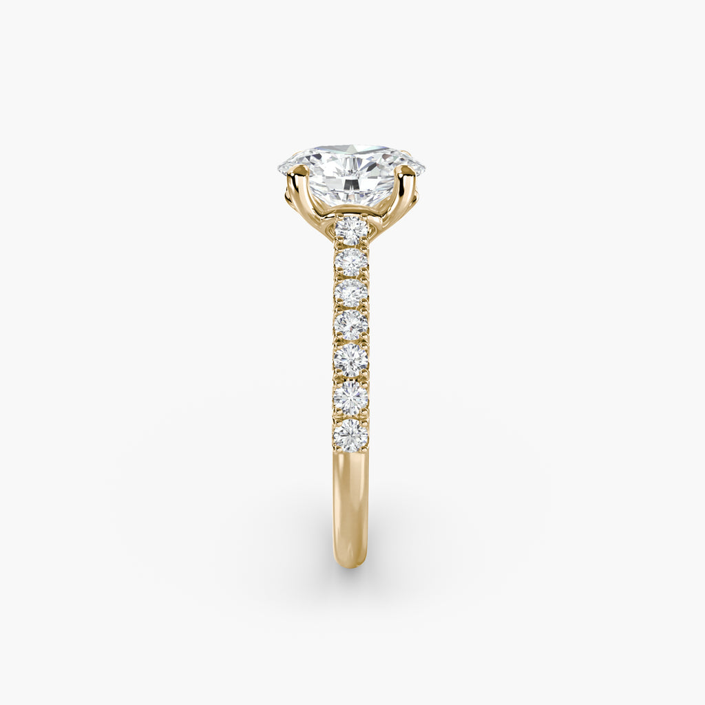 Adelina Solitaire Diamond Ring with Side Stones