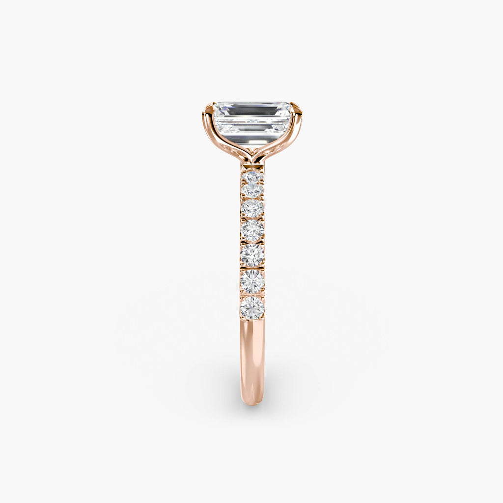 Emilia Solitaire Diamond Ring with Side Stones