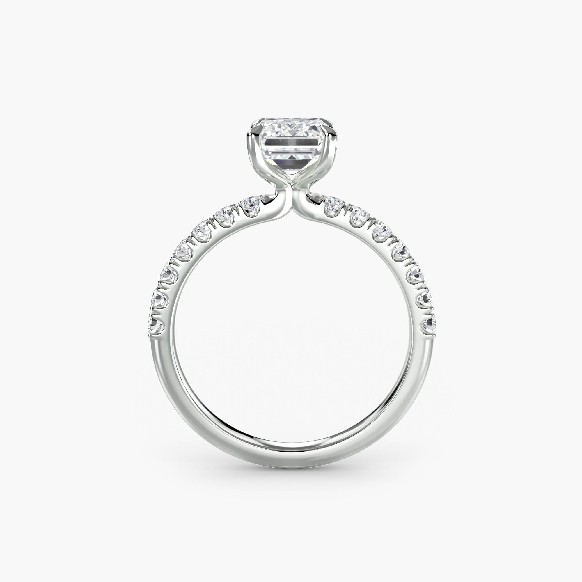Emilia Solitaire Diamond Ring with Side Stones