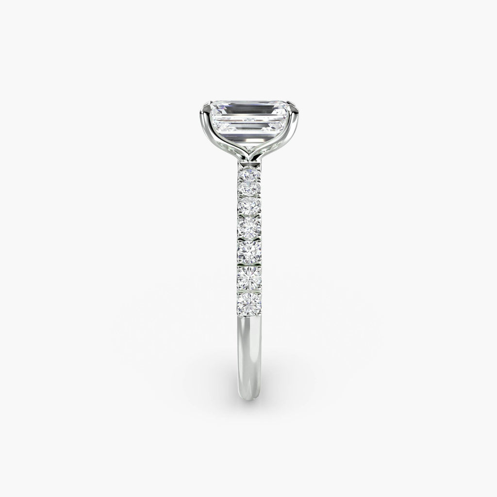 Emilia Solitaire Diamond Ring with Side Stones