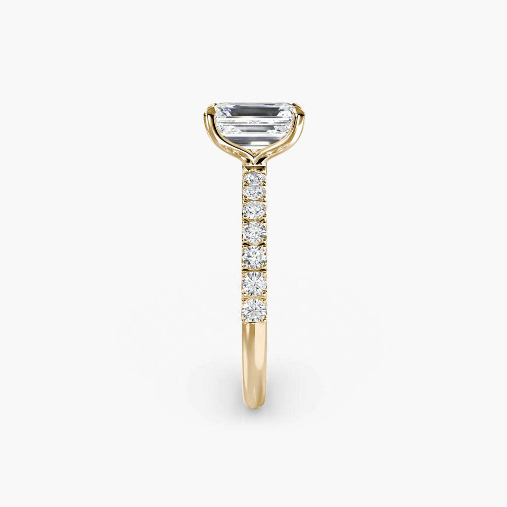 Emilia Solitaire Diamond Ring with Side Stones