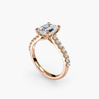 Adelina Solitaire Diamond Ring with Side Stones