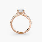 Adelina Solitaire Diamond Ring with Side Stones