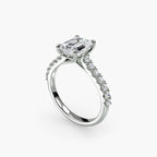 Adelina Solitaire Diamond Ring with Side Stones