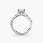 Adelina Solitaire Diamond Ring with Side Stones