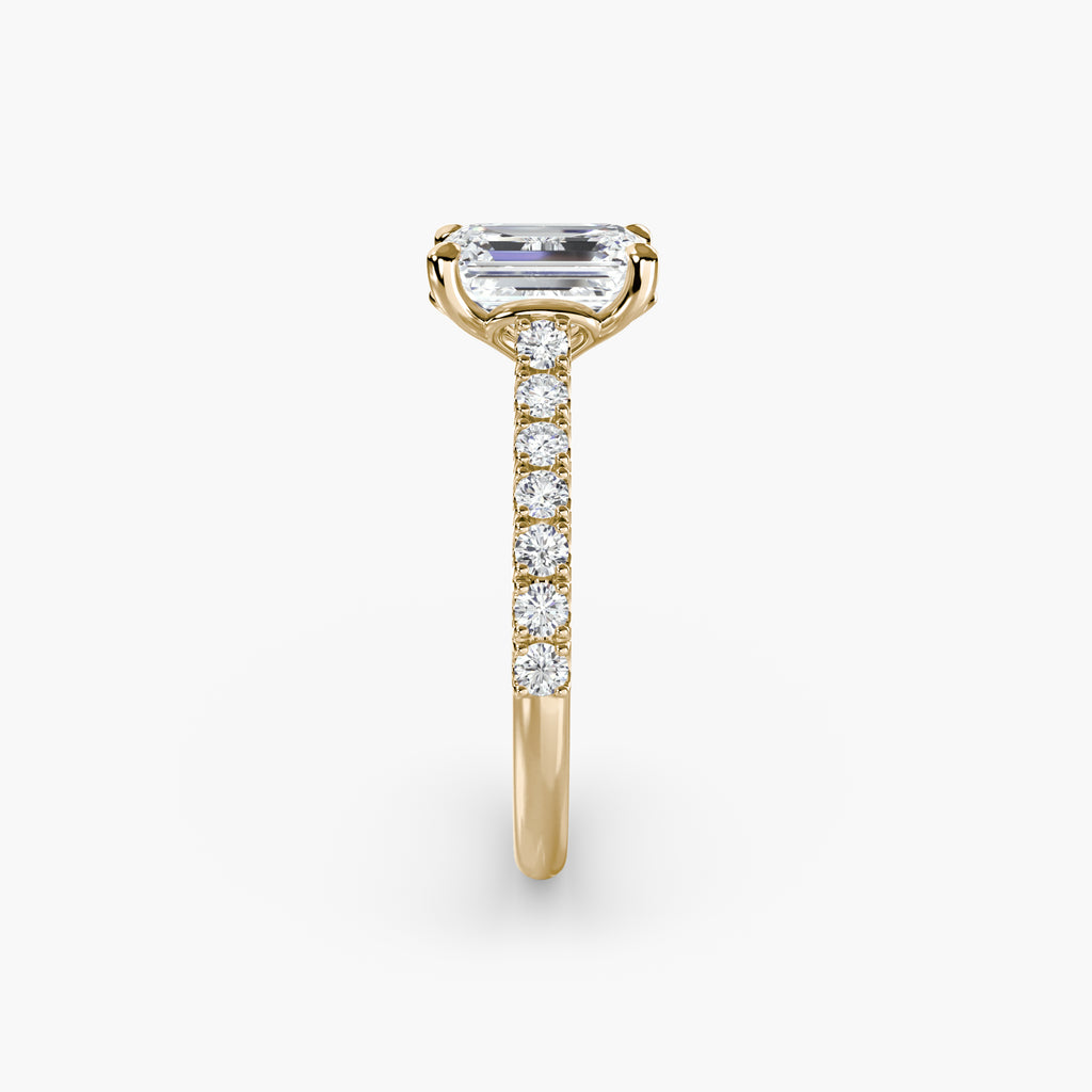 Adelina Solitaire Diamond Ring with Side Stones