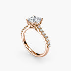 Adelina Solitaire Diamond Ring with Side Stones