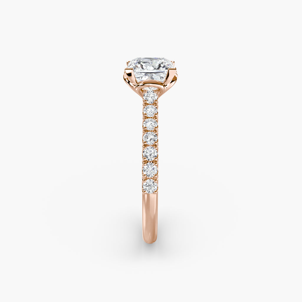 Adelina Solitaire Diamond Ring with Side Stones