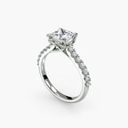 Adelina Solitaire Diamond Ring with Side Stones