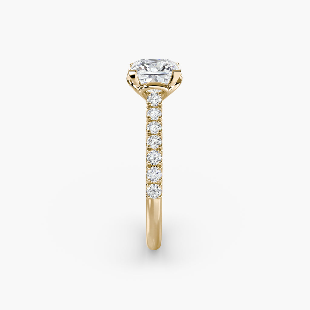 Adelina Solitaire Diamond Ring with Side Stones