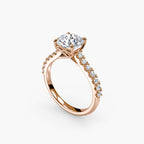 Adelina Solitaire Diamond Ring with Side Stones