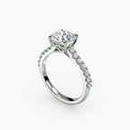 Adelina Solitaire Diamond Ring with Side Stones