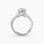 Adelina Solitaire Diamond Ring with Side Stones