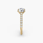 Adelina Solitaire Diamond Ring with Side Stones
