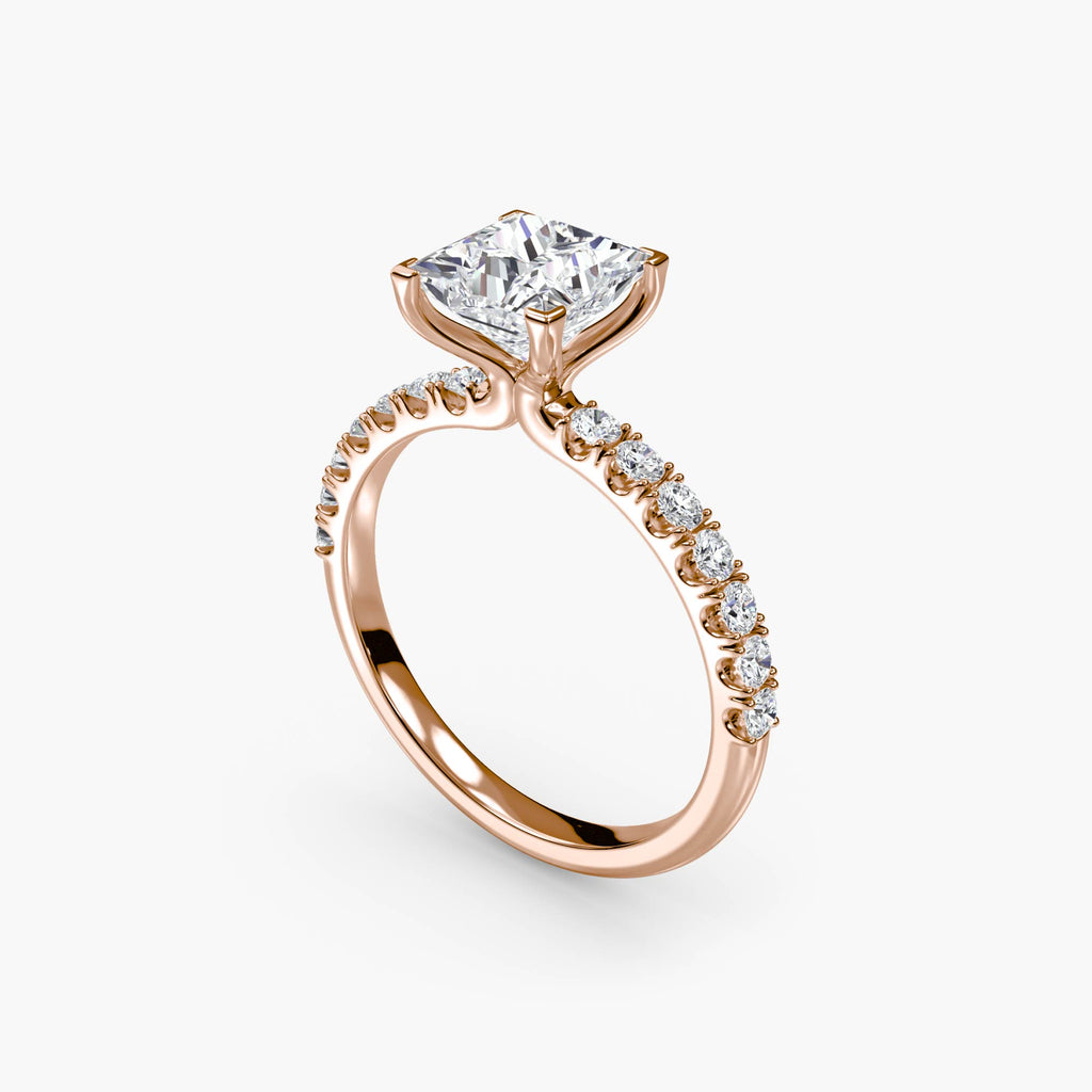 Emilia Solitaire Diamond Ring with Side Stones