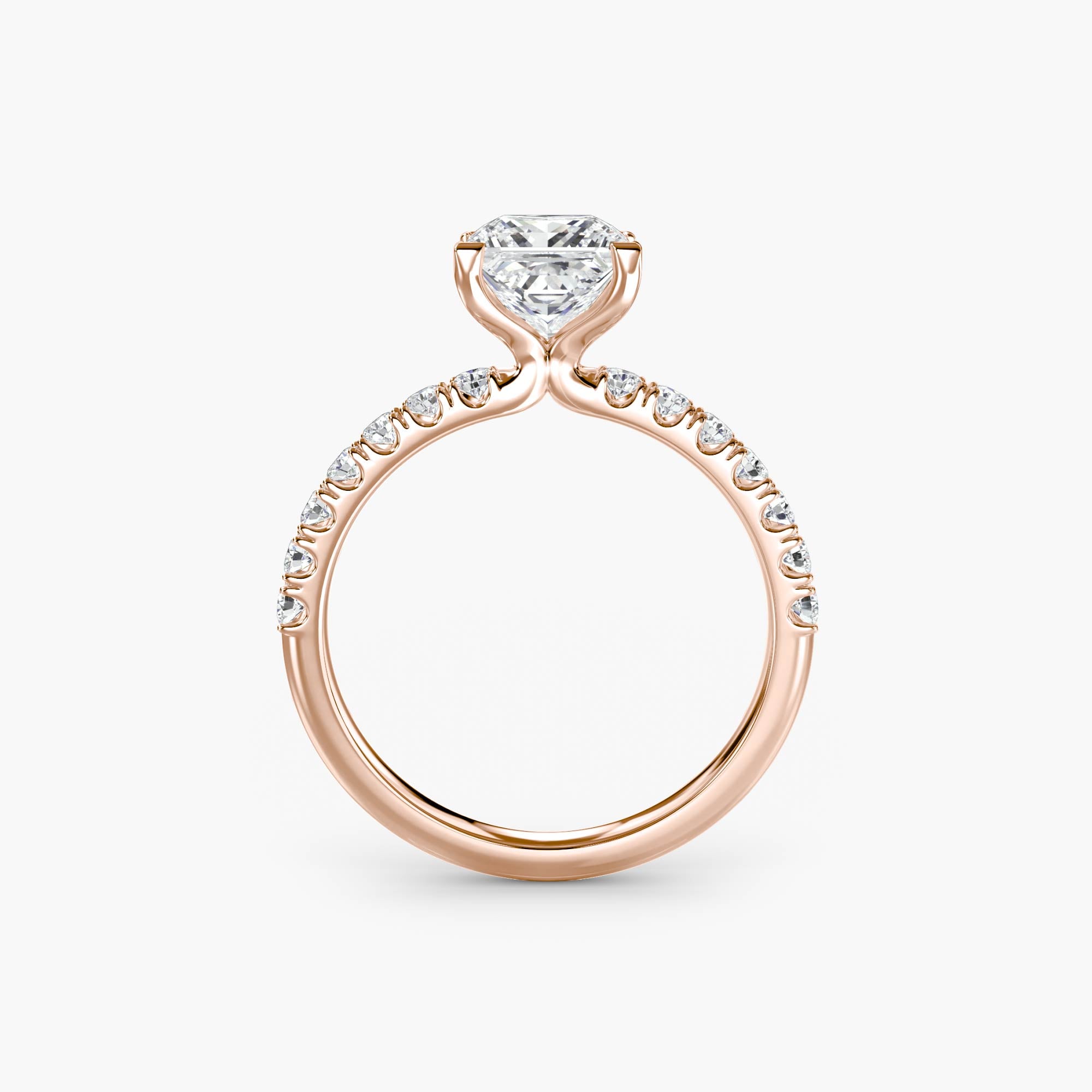 Emilia Solitaire Diamond Ring with Side Stones