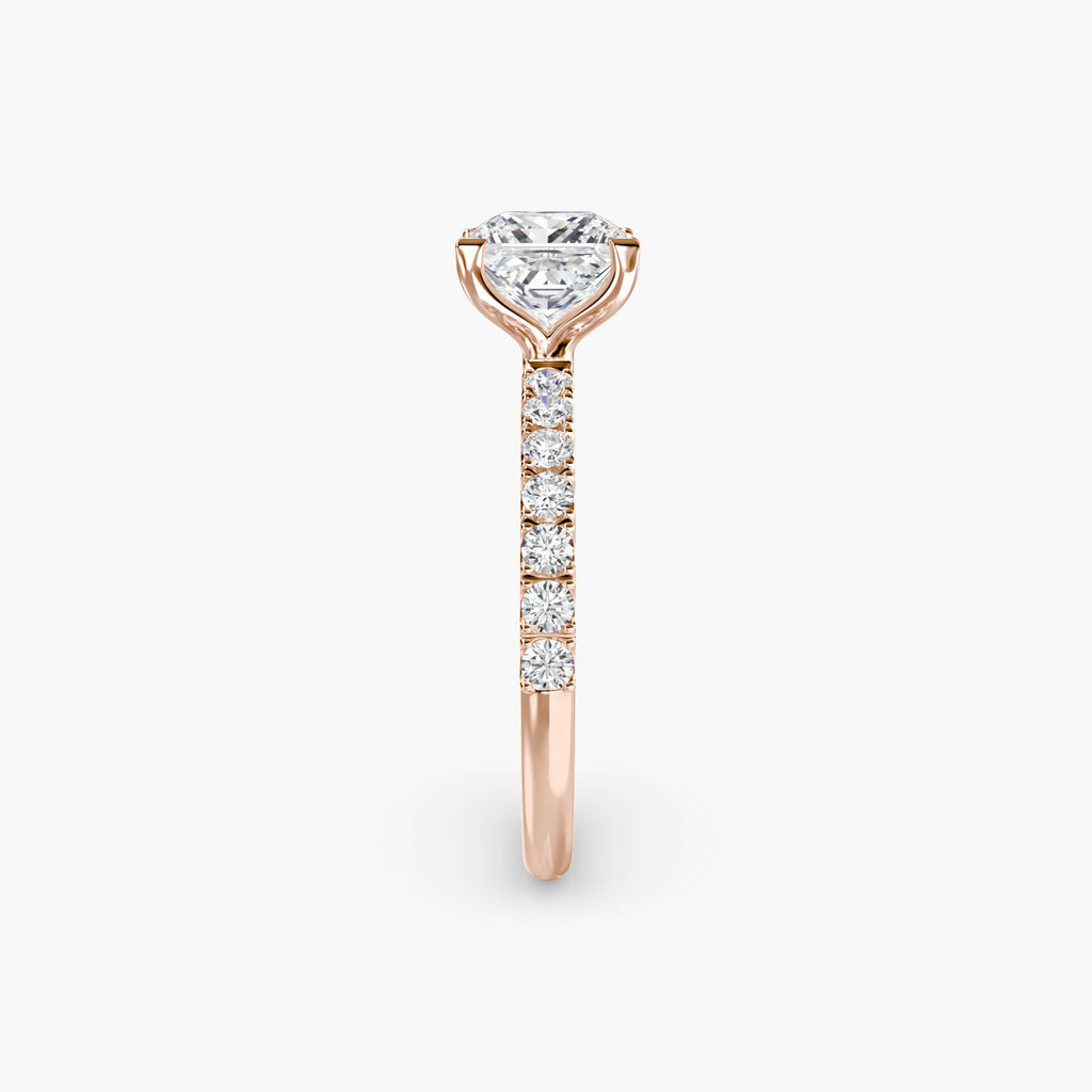 Emilia Solitaire Diamond Ring with Side Stones