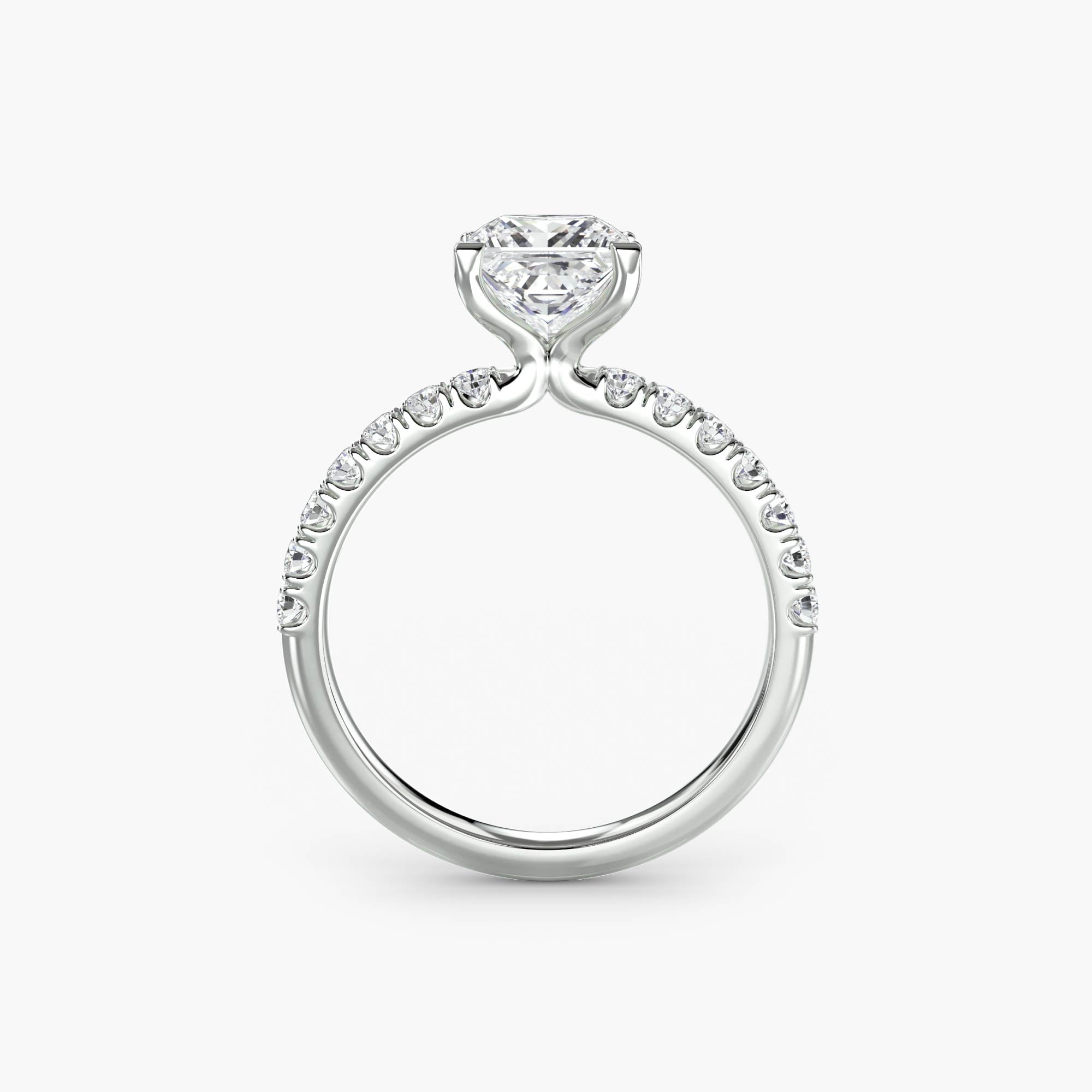 Emilia Solitaire Diamond Ring with Side Stones