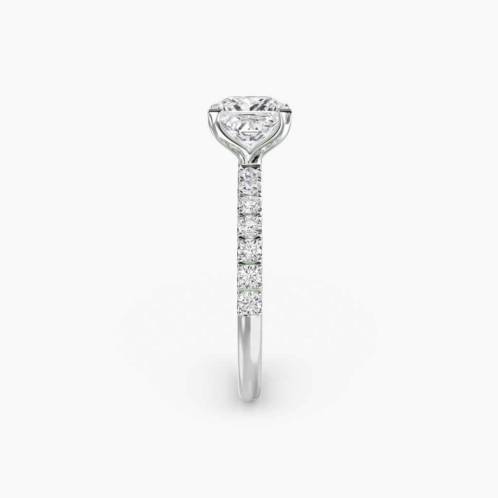 Emilia Solitaire Diamond Ring with Side Stones