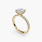 Emilia Solitaire Diamond Ring with Side Stones