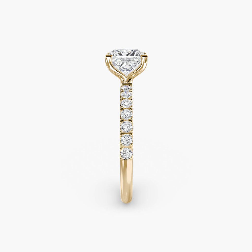 Emilia Solitaire Diamond Ring with Side Stones