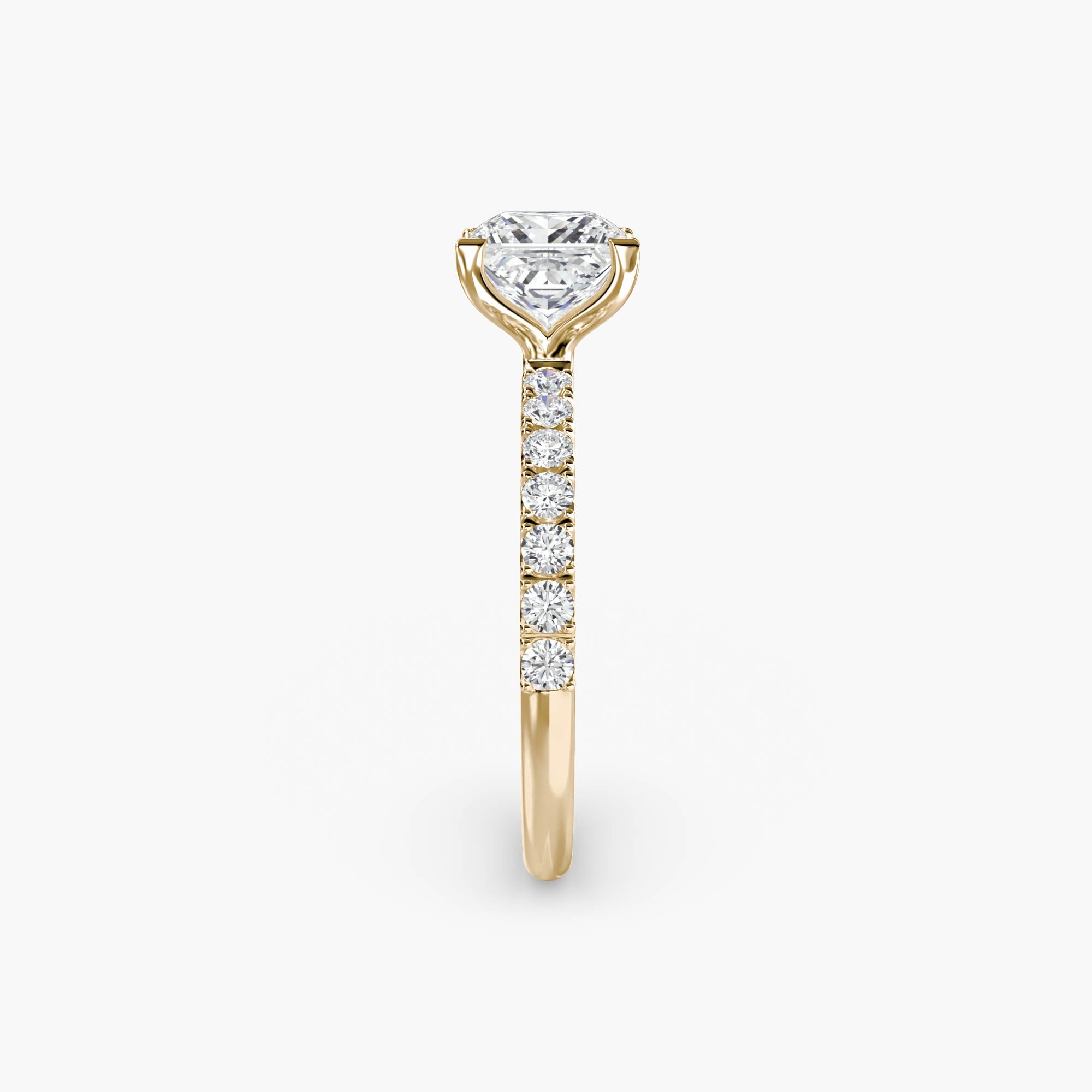 Emilia Solitaire Diamond Ring with Side Stones