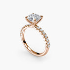 Emilia Solitaire Diamond Ring with Side Stones