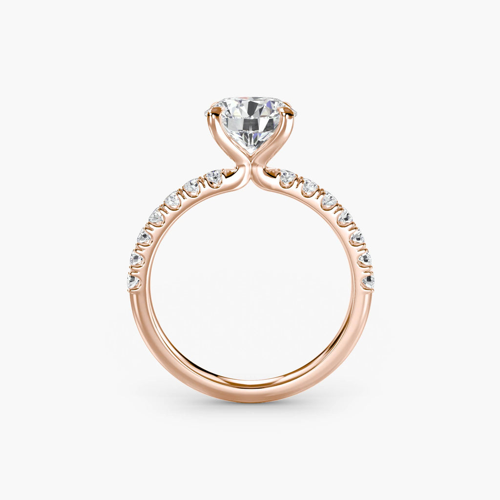 Emilia Solitaire Diamond Ring with Side Stones