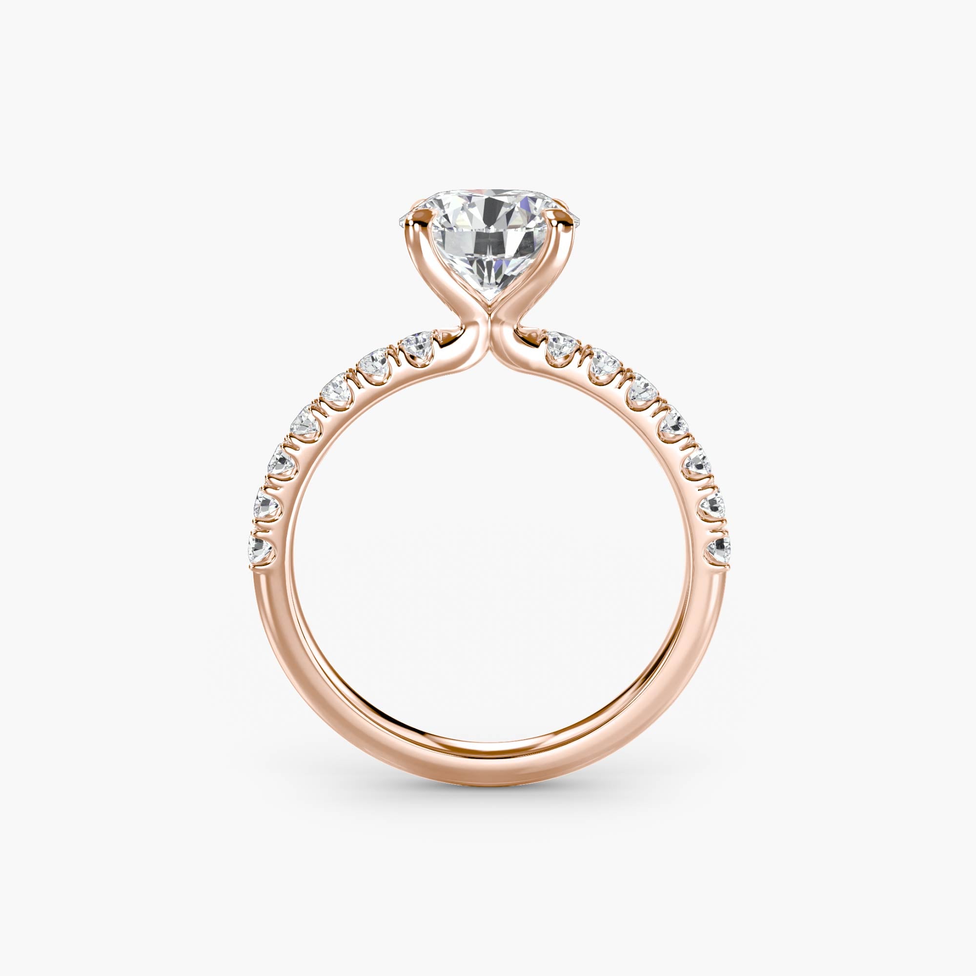 Emilia Solitaire Diamond Ring with Side Stones