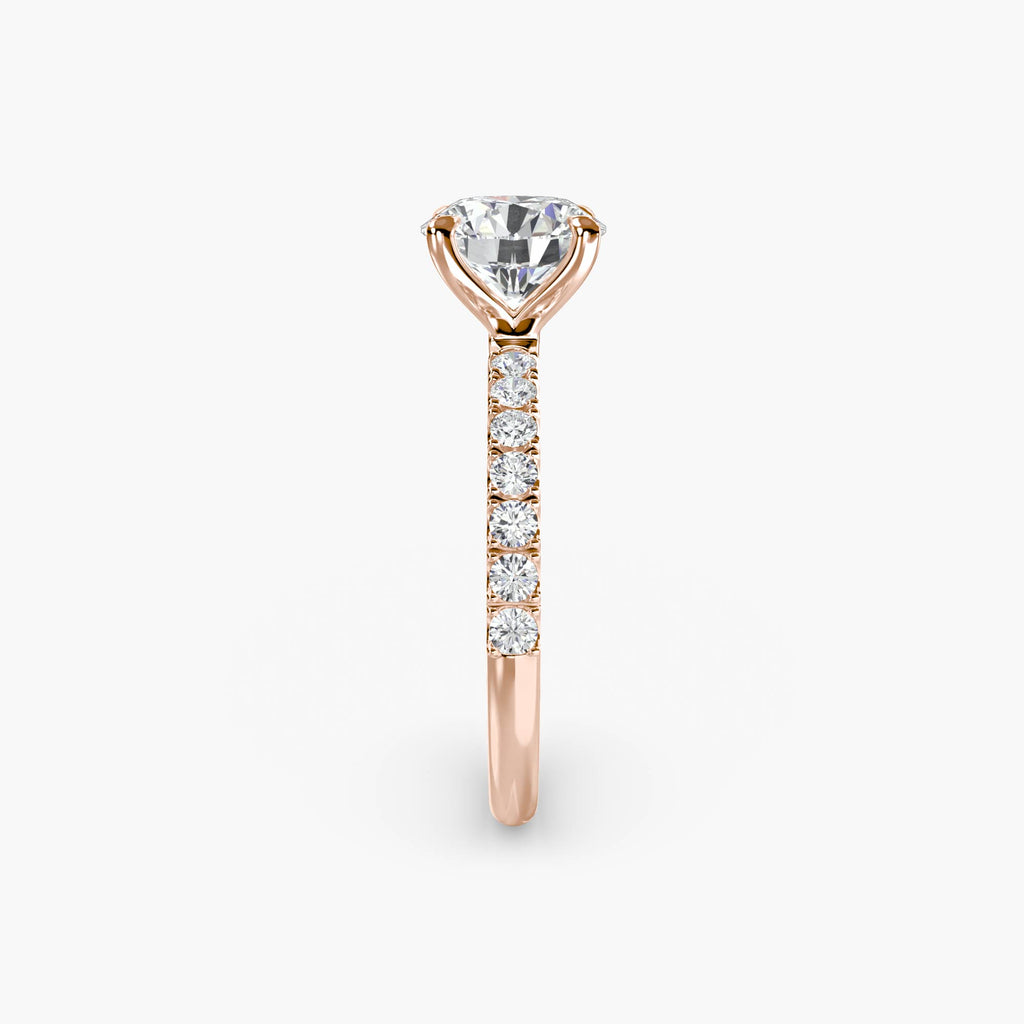 Emilia Solitaire Diamond Ring with Side Stones