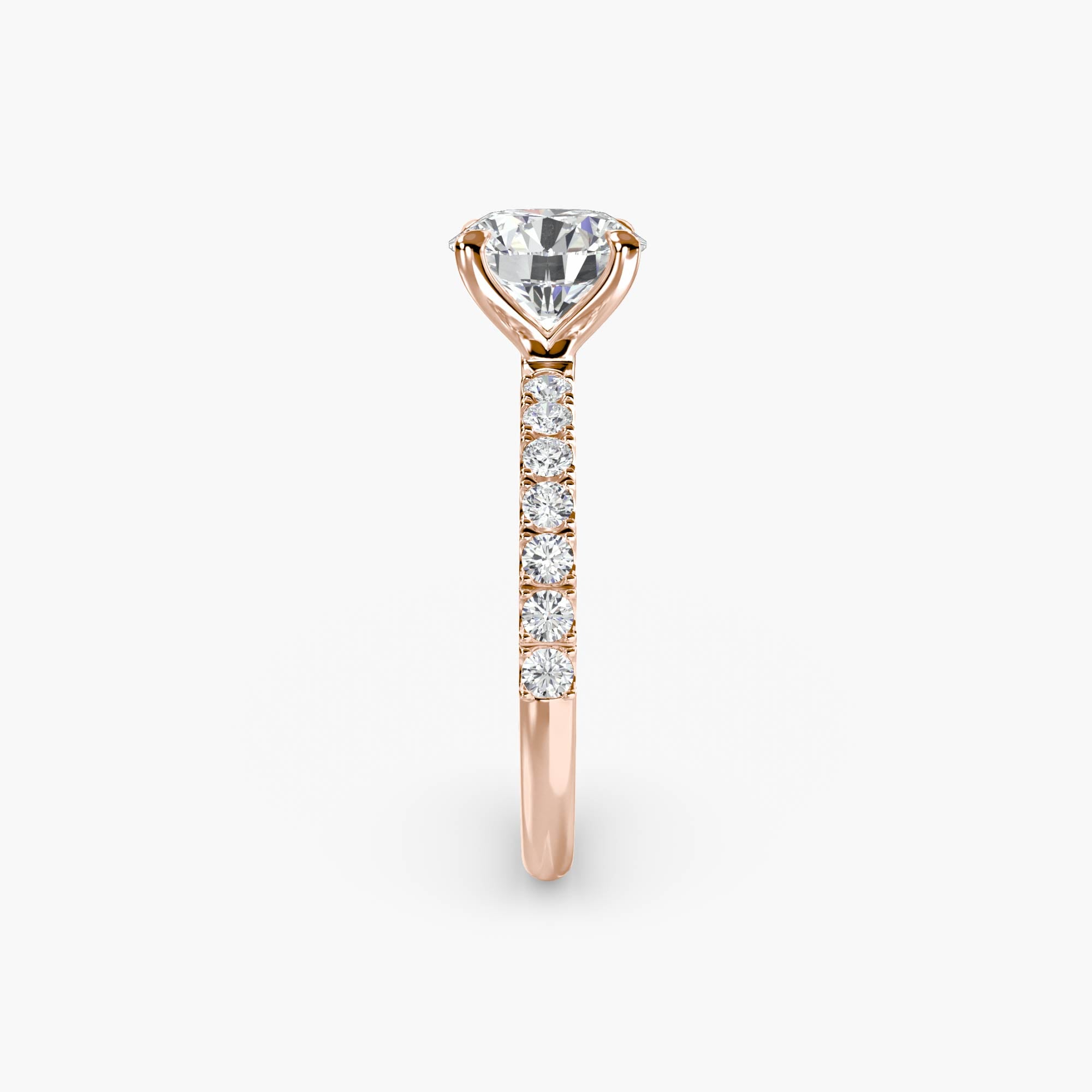 Emilia Solitaire Diamond Ring with Side Stones