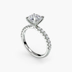 Emilia Solitaire Diamond Ring with Side Stones