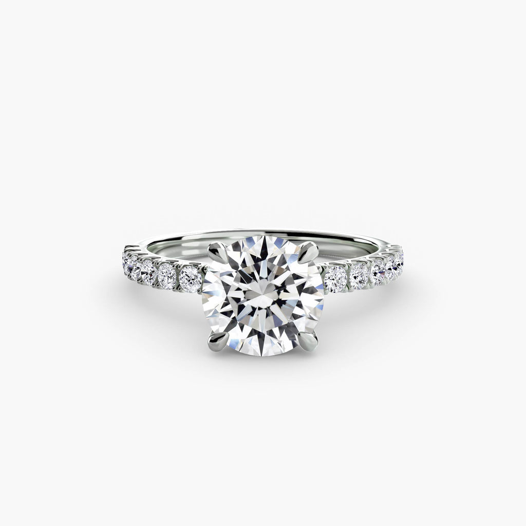 Emilia Solitaire Diamond Ring with Side Stones