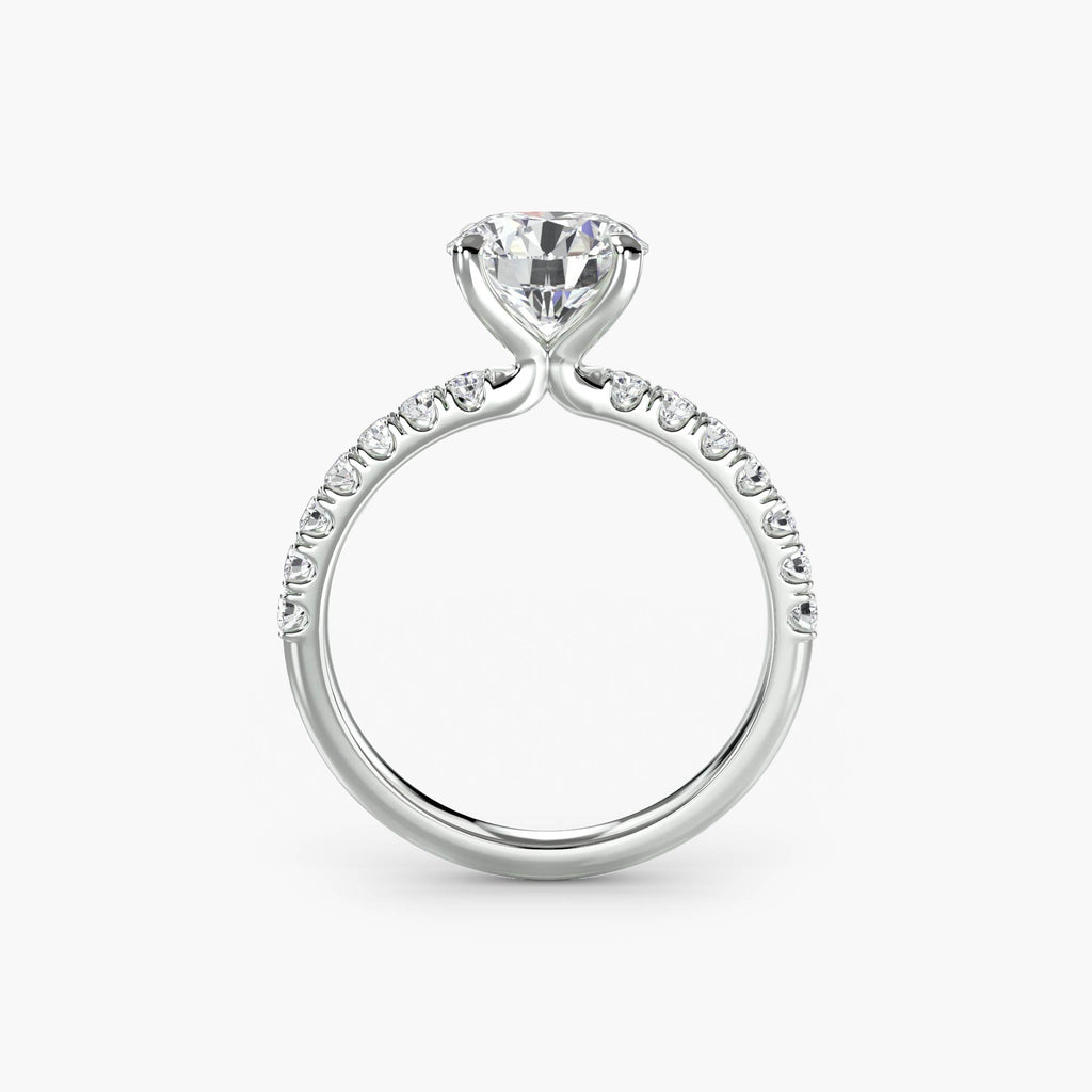 Emilia Solitaire Diamond Ring with Side Stones