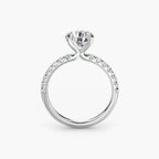 Emilia Solitaire Diamond Ring with Side Stones