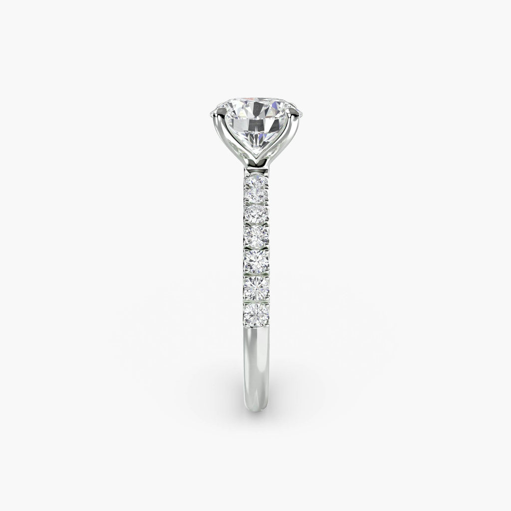 Emilia Solitaire Diamond Ring with Side Stones