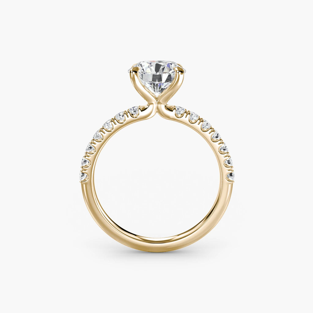 Emilia Solitaire Diamond Ring with Side Stones