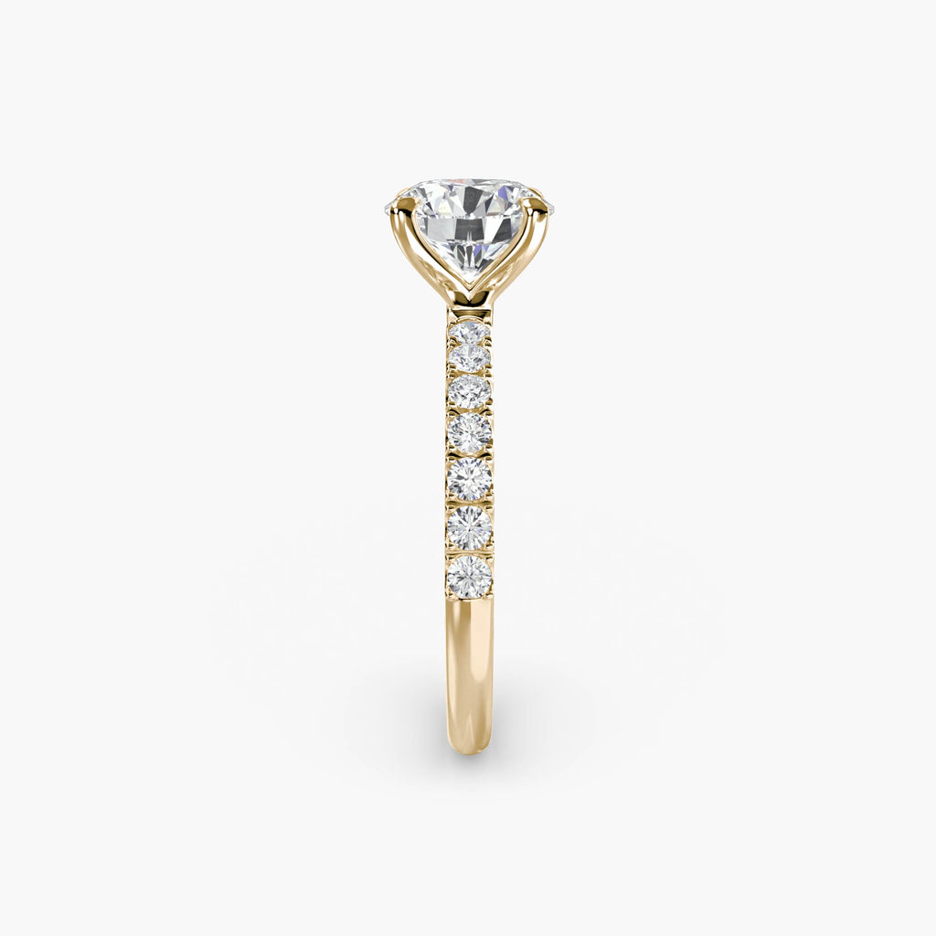 Emilia Solitaire Diamond Ring with Side Stones