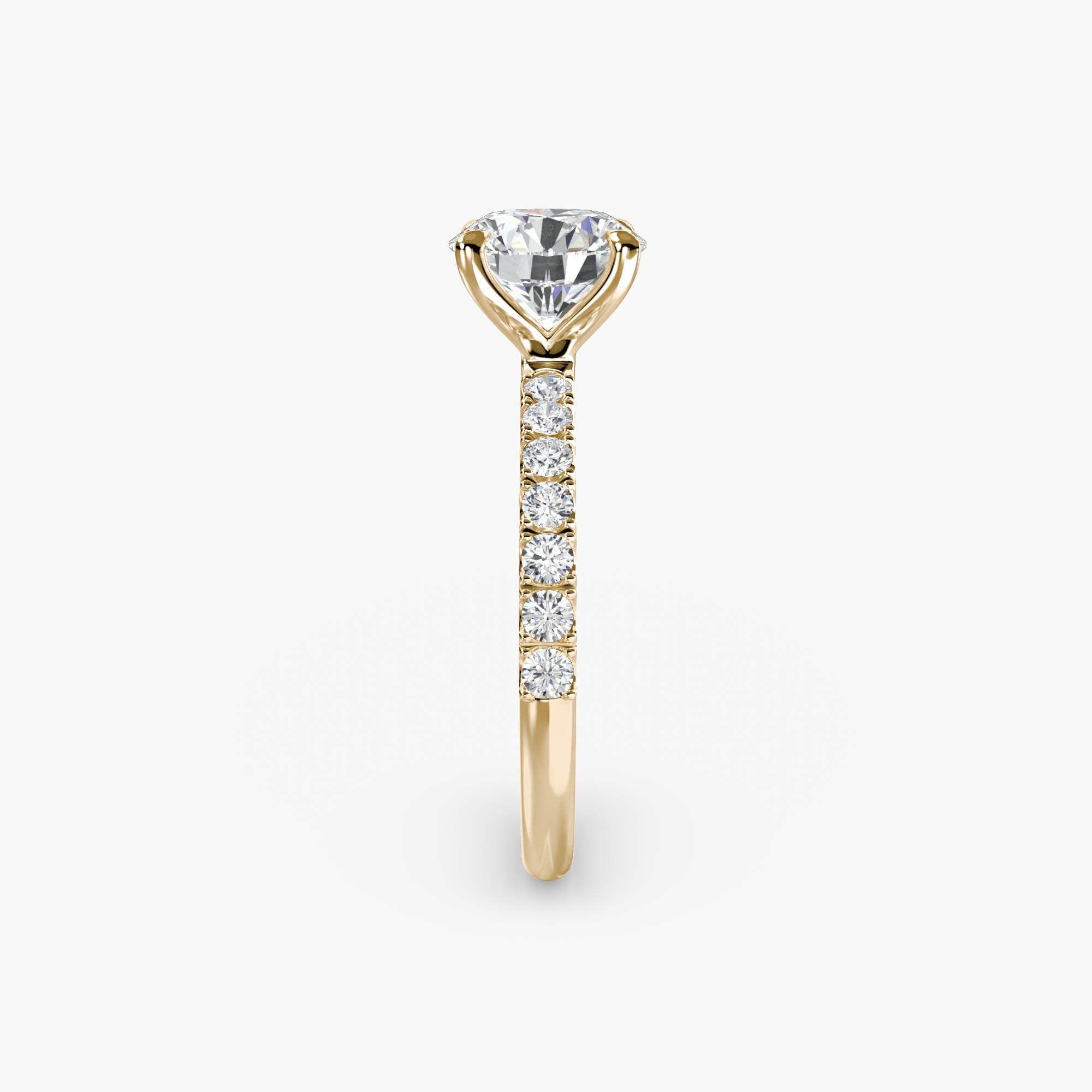 Emilia Solitaire Diamond Ring with Side Stones