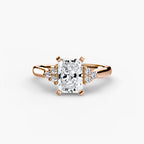 Solitaire with Cluster Shoulders 2